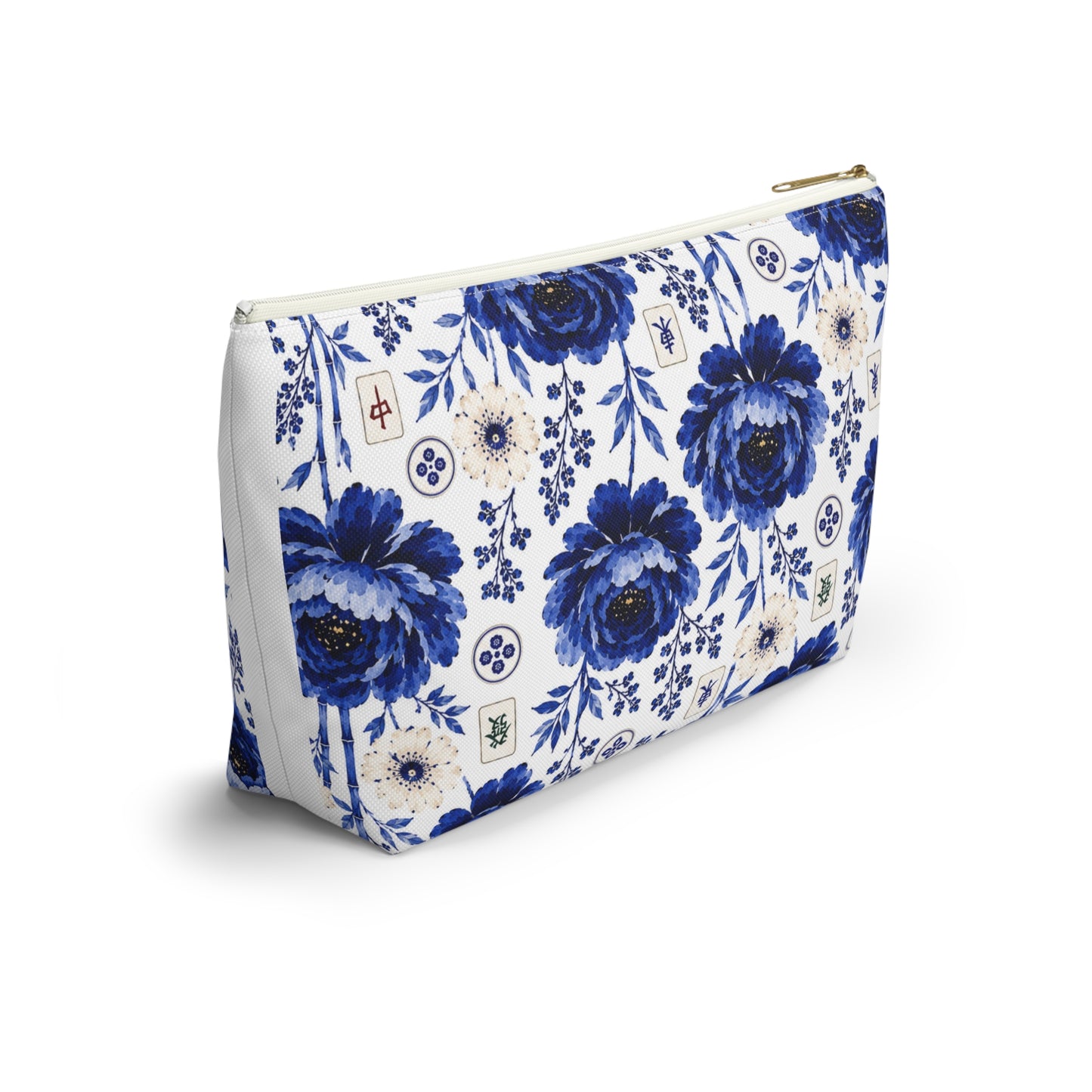 Mahjong Cosmetic Pouch Coastal Bloom | Spun Polyester