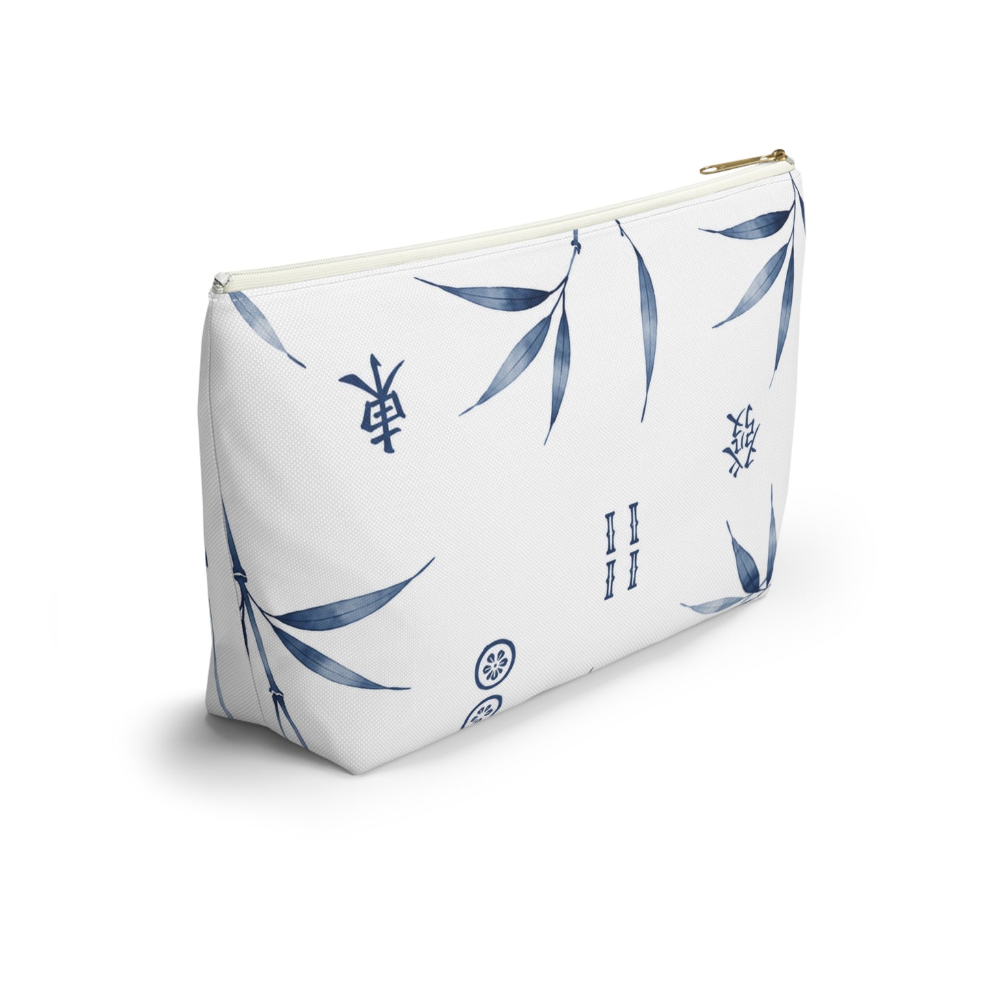 Mahjong Cosmetic Pouch Coastal Bamboo | Spun Polyester