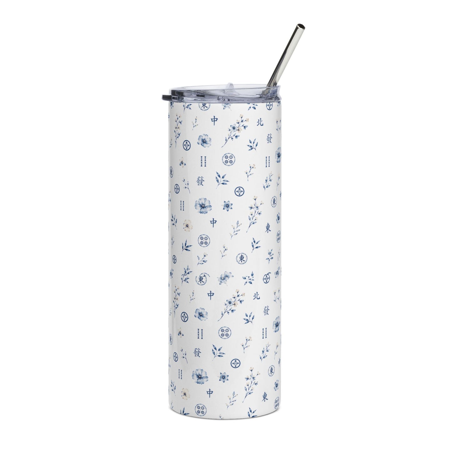 Mahjong Drink Tumbler Coastal Bamboo | Insulated Stainless Steel