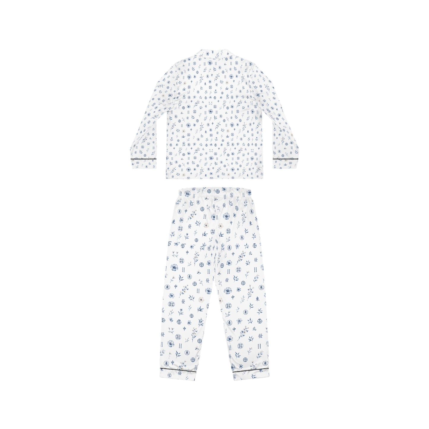 Women's Mahjong Pajama Set Coastal Bamboo | Polyester Blend