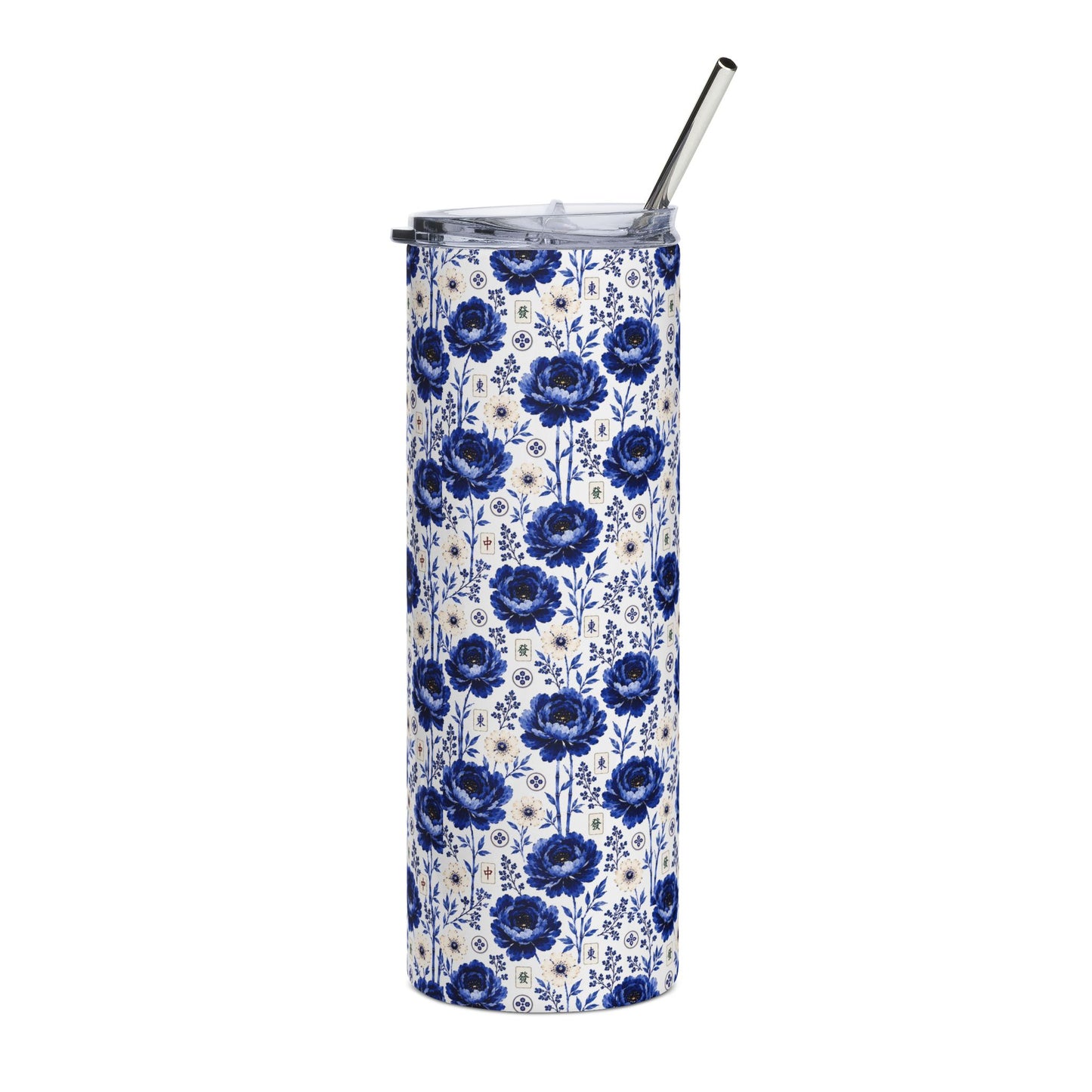 Mahjong Drink Tumbler Coastal Bloom | Stainless Steel