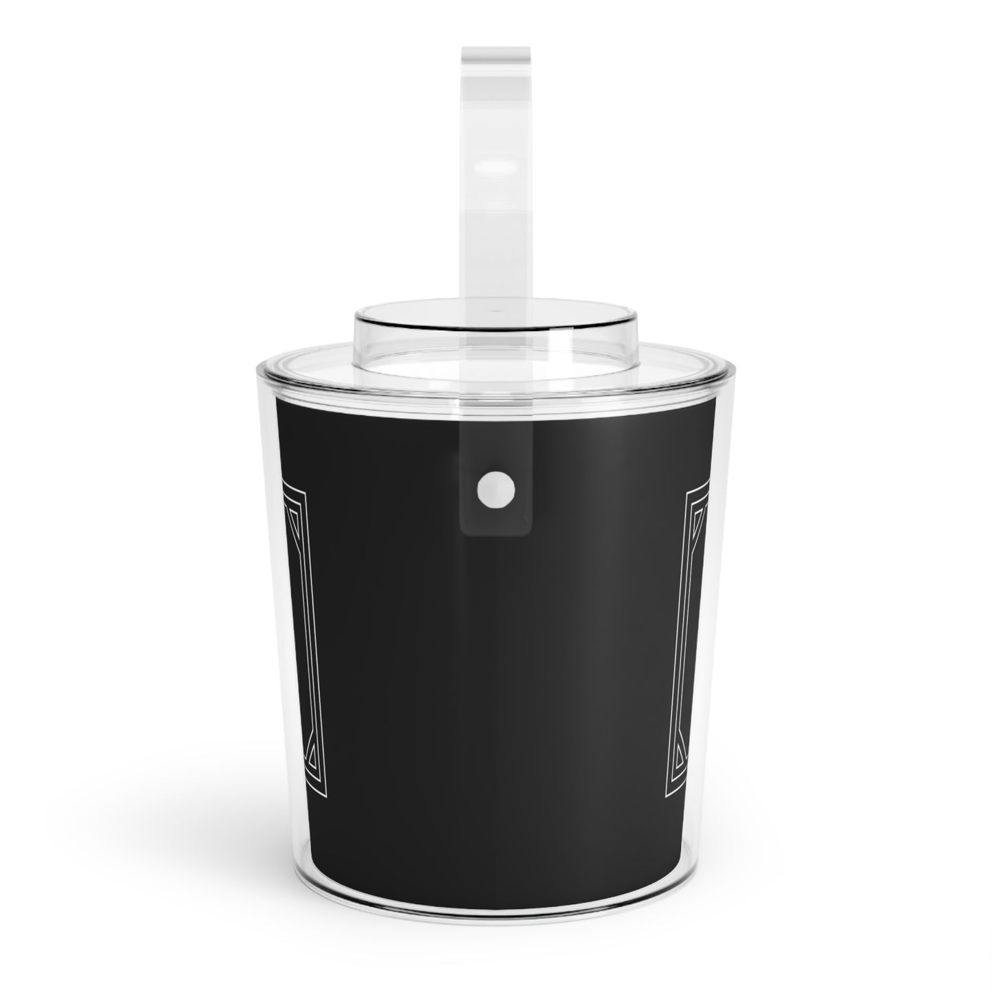 The Mahjong Soap Ice Bucket with Tongs- Black
