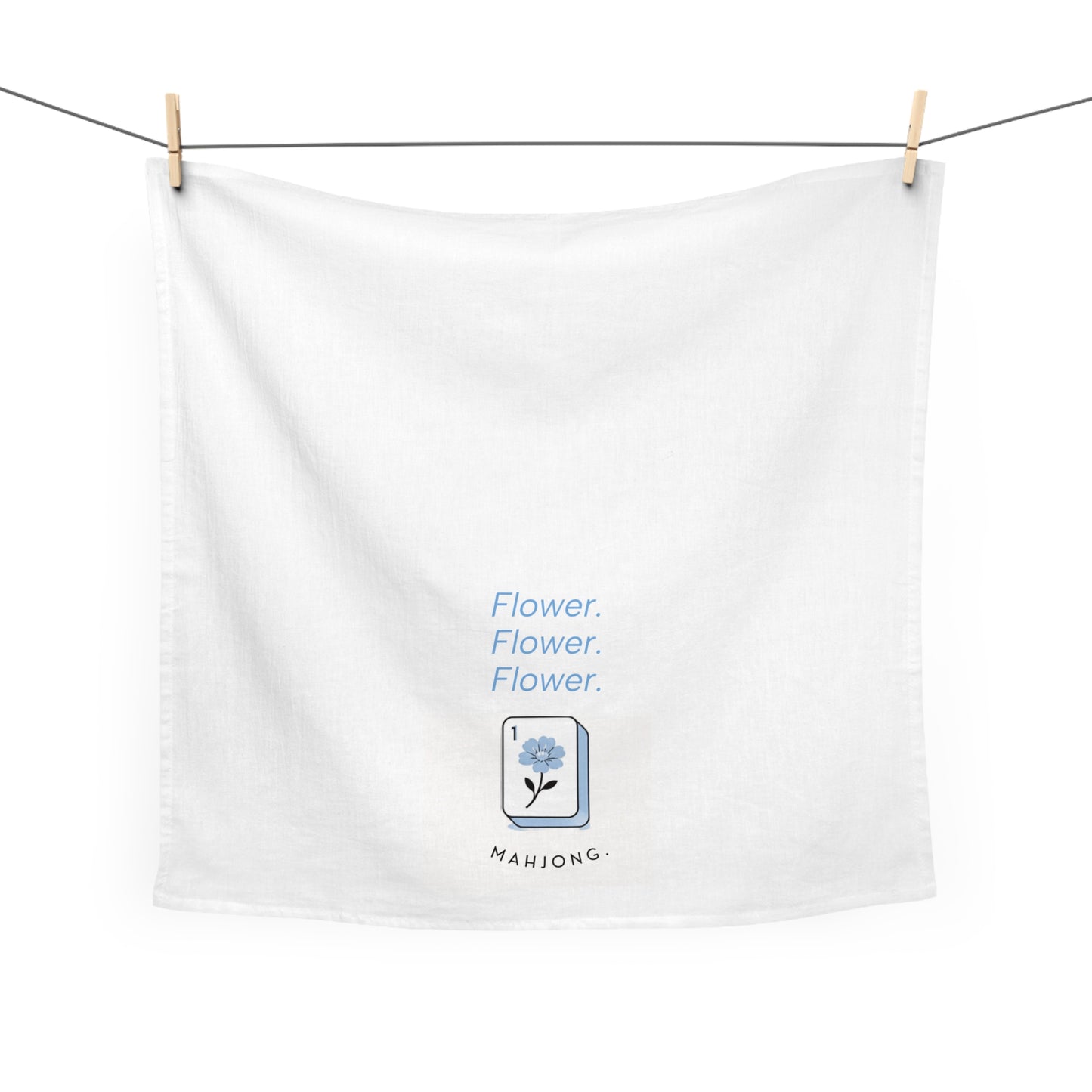 Mahjong Tea Towel Coastal Bamboo | Cotton
