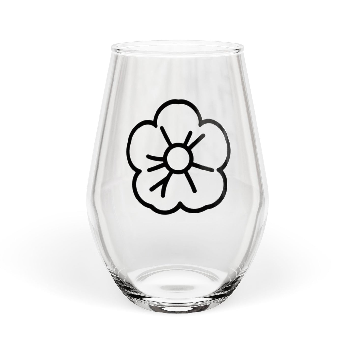 The Flower Tile Glass — Stemless, 11.75oz