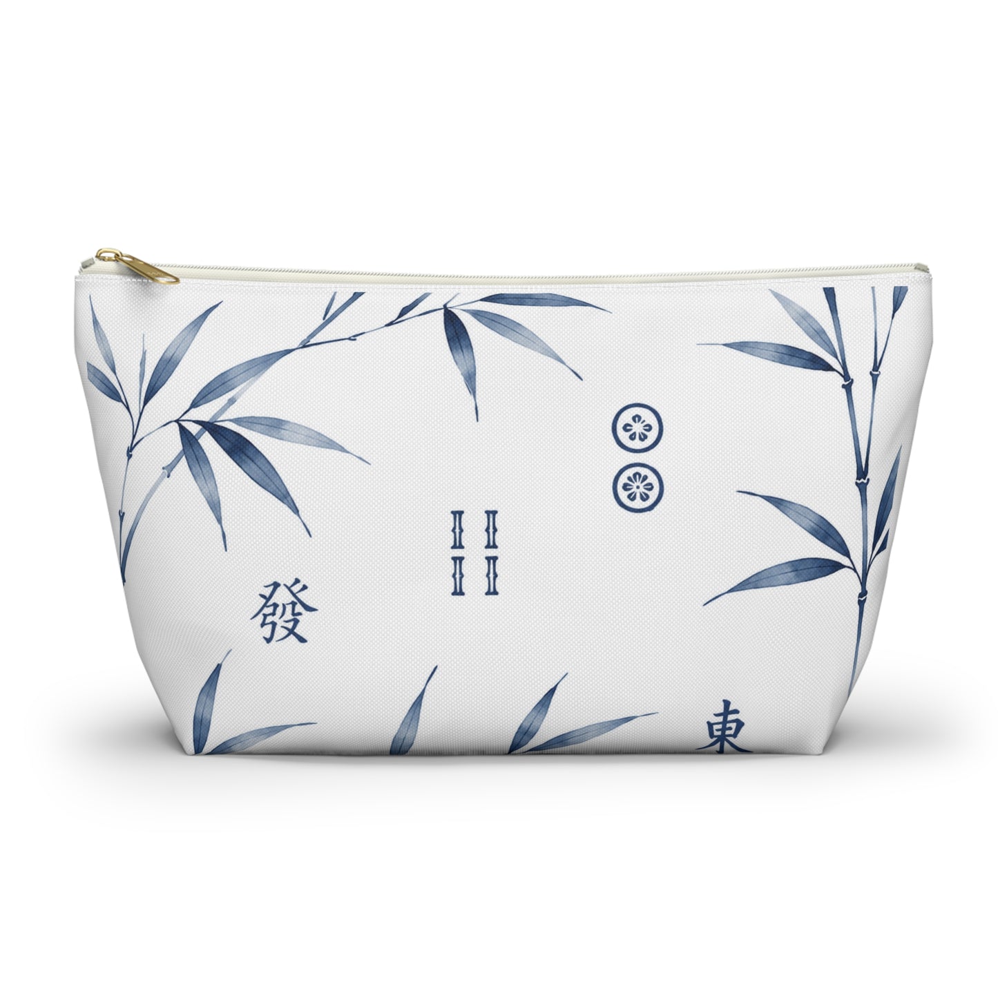 Mahjong Cosmetic Pouch Coastal Bamboo | Spun Polyester