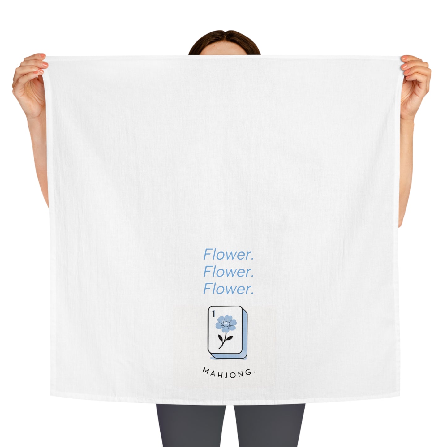 Mahjong Tea Towel Coastal Bamboo | Cotton