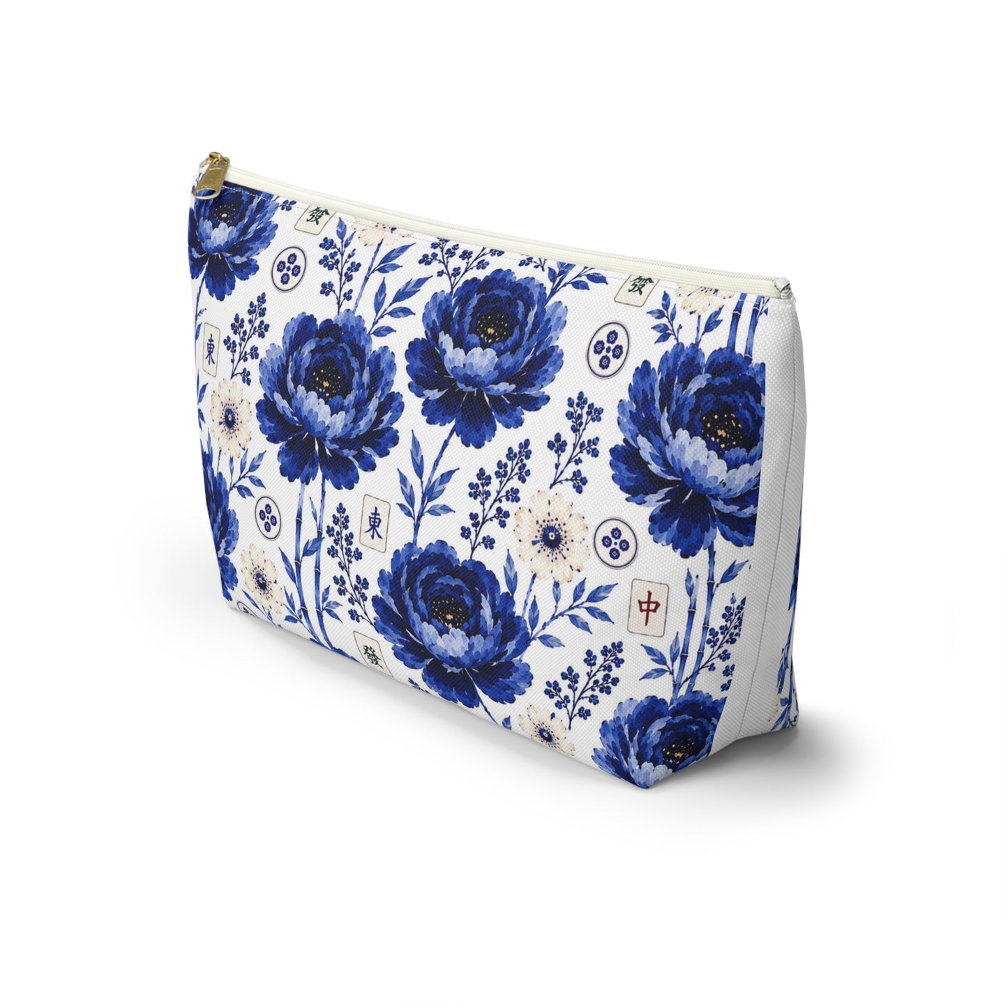 Mahjong Cosmetic Pouch Coastal Bloom | Spun Polyester