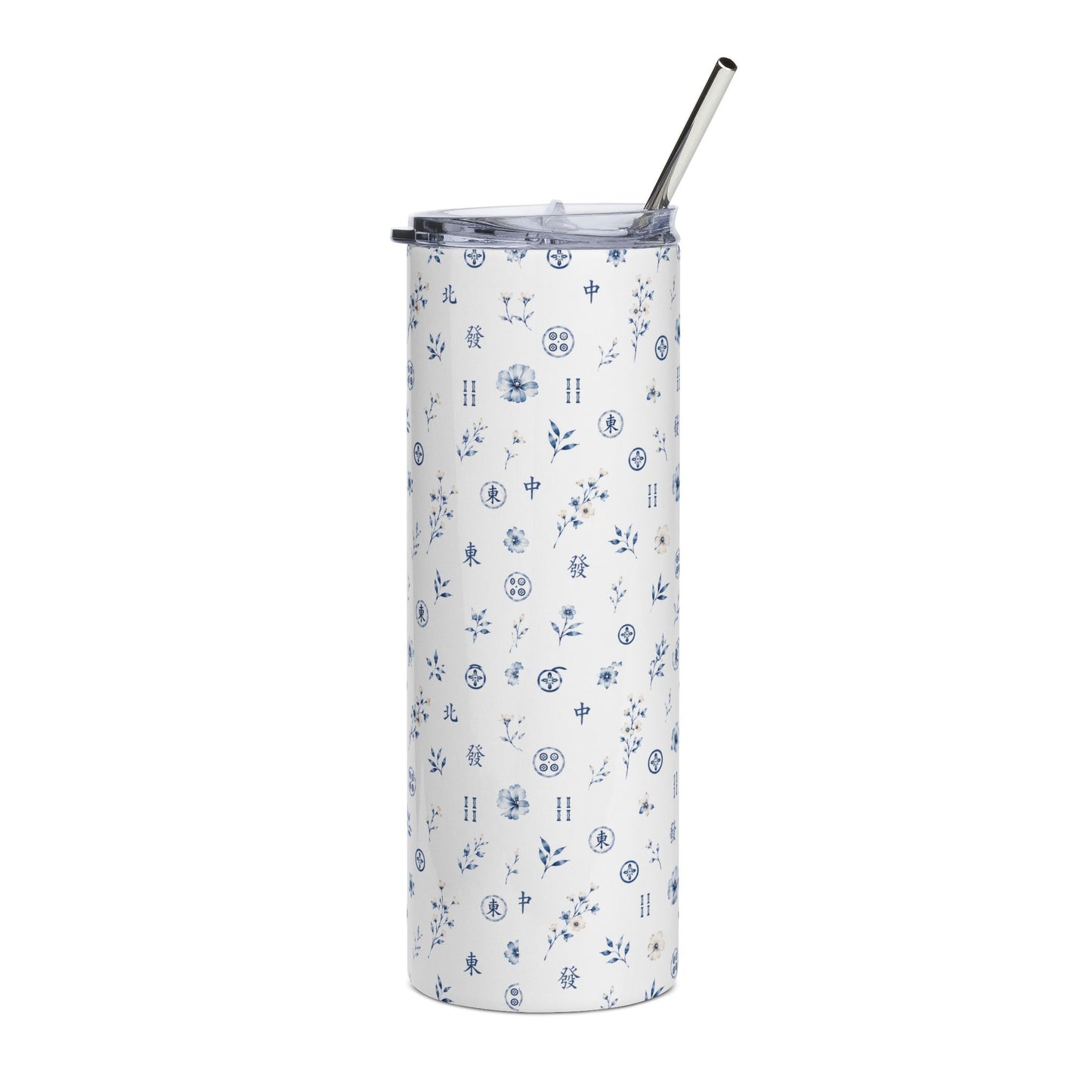 Mahjong Drink Tumbler Coastal Bamboo | Insulated Stainless Steel