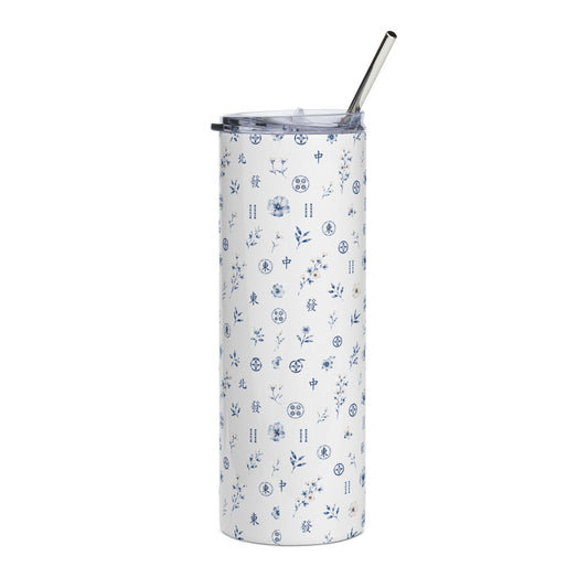 Mahjong Drink Tumbler Coastal Bamboo | Insulated Stainless Steel