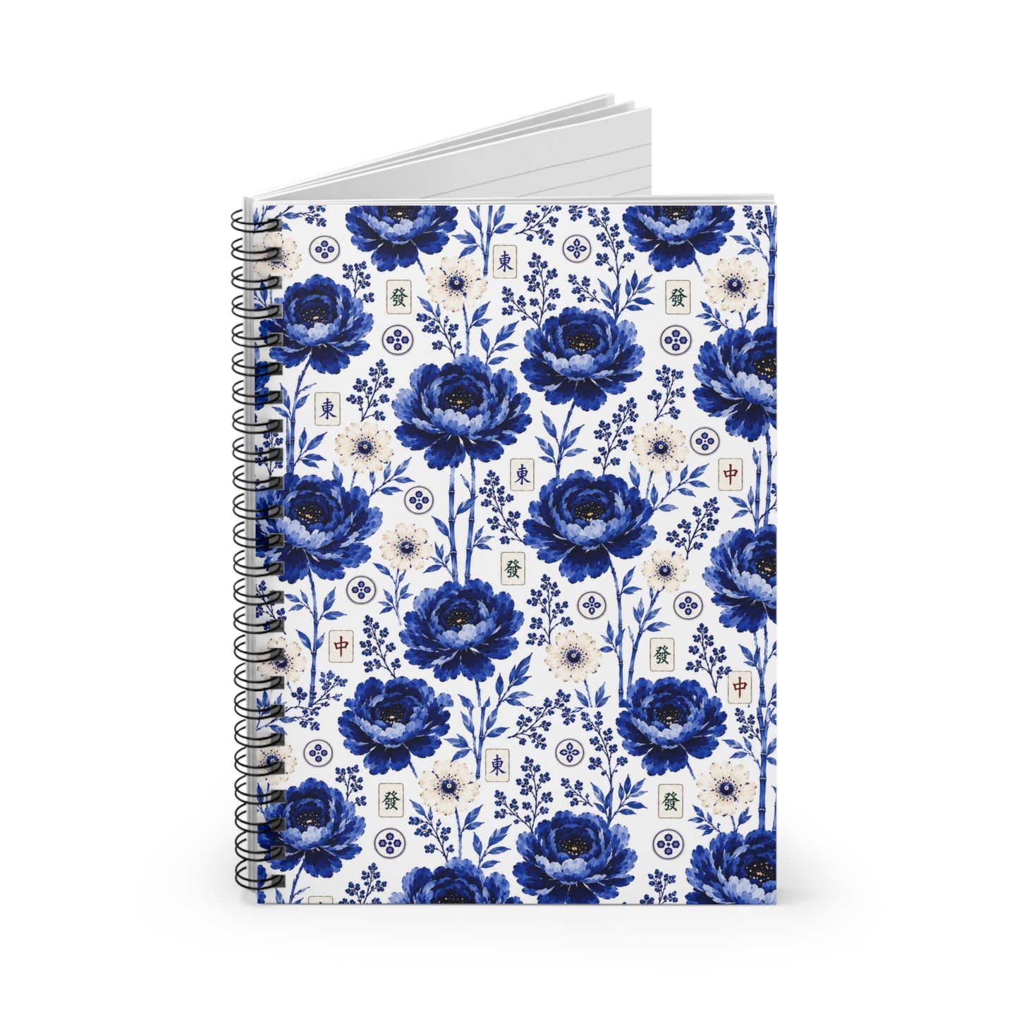 Mahjong Notebook Coastal Bloom| 6" x 8" spiral