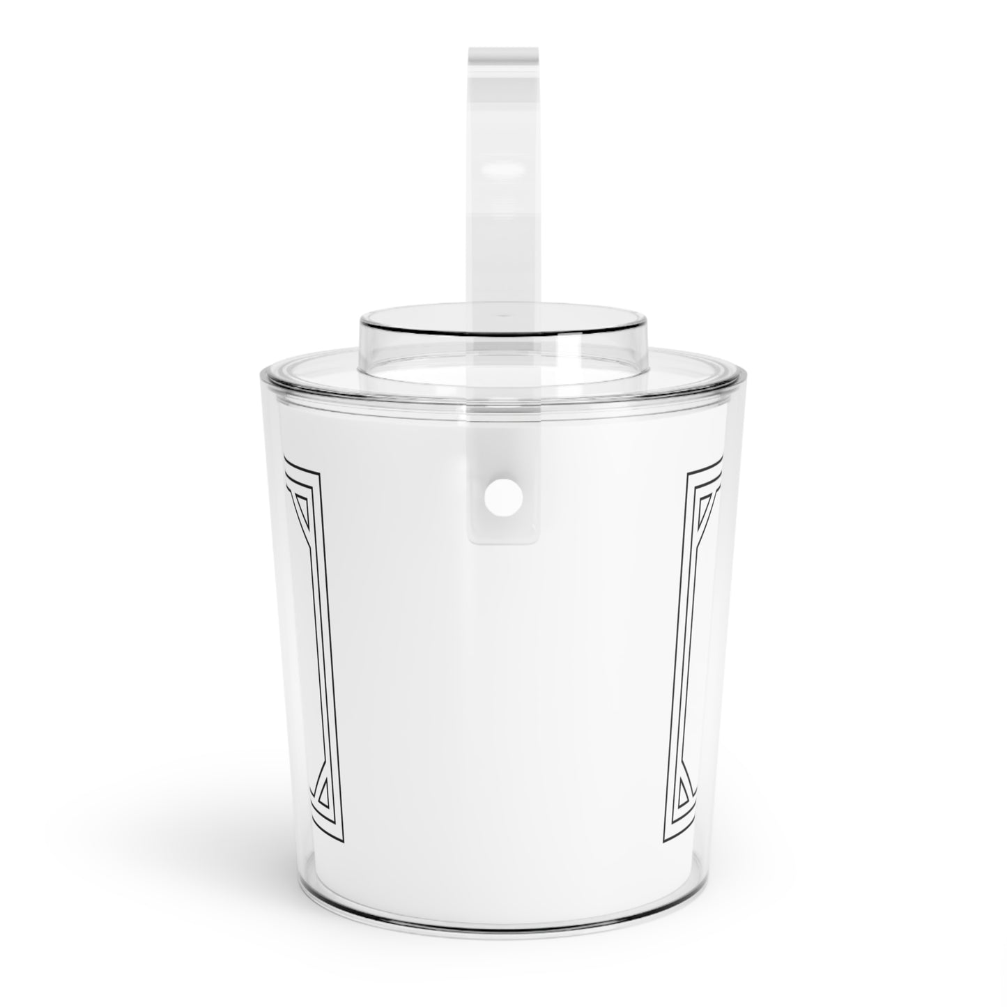 The Soap Tile Ice Bucket with Tongs — White