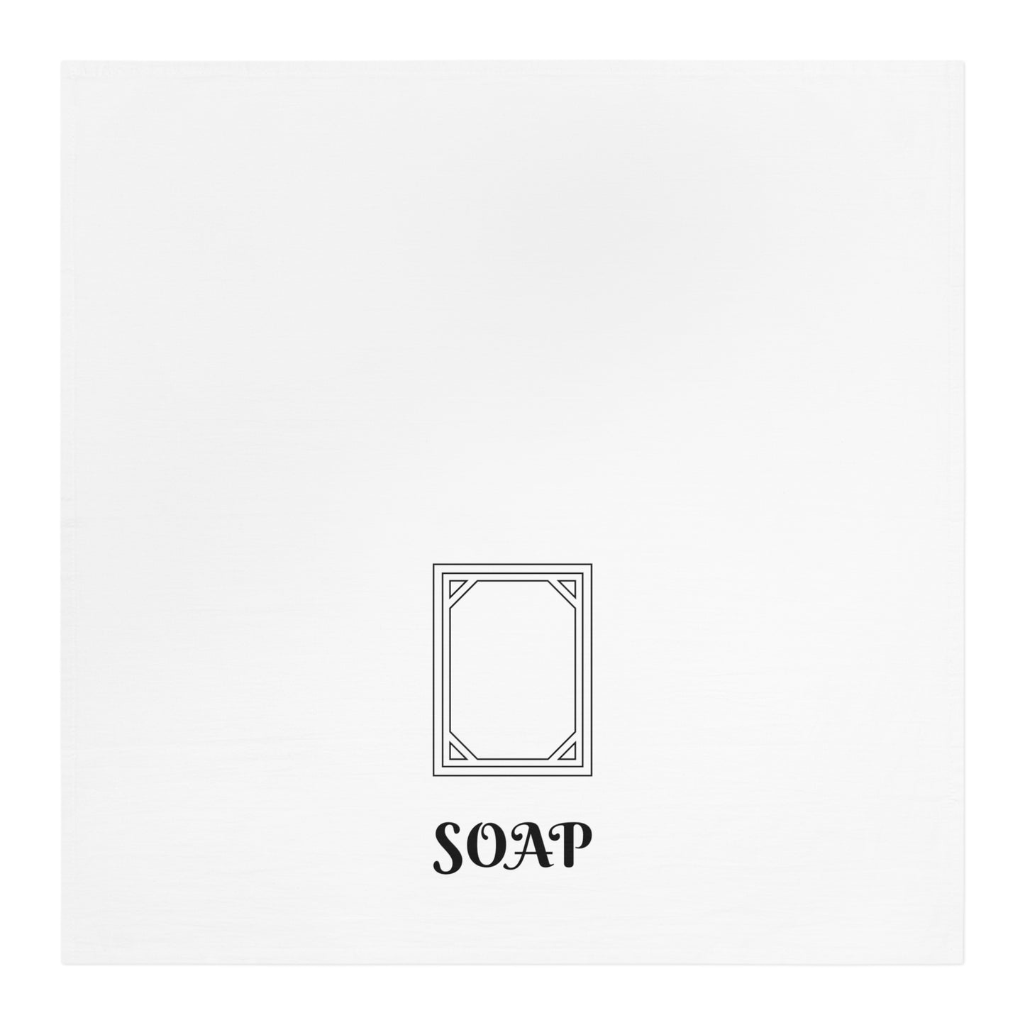 Mahjong Soap Tile Tea Towel | Black & White