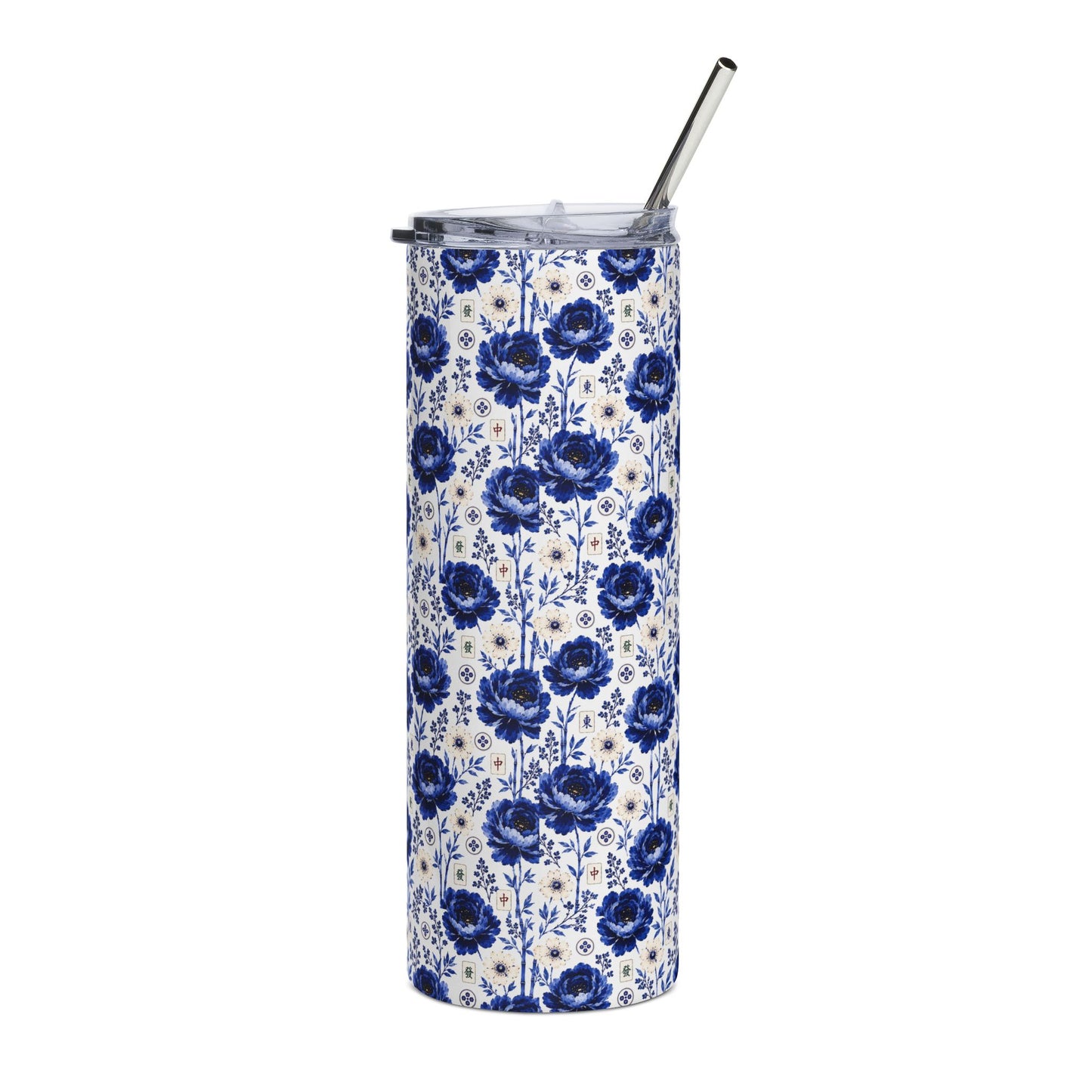 Mahjong Drink Tumbler Coastal Bloom | Stainless Steel