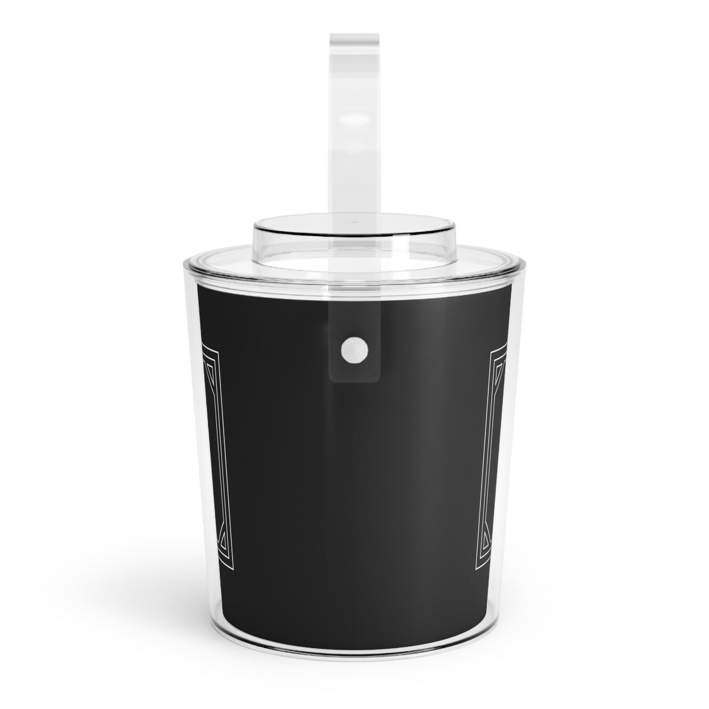 The Mahjong Soap Ice Bucket with Tongs- Black