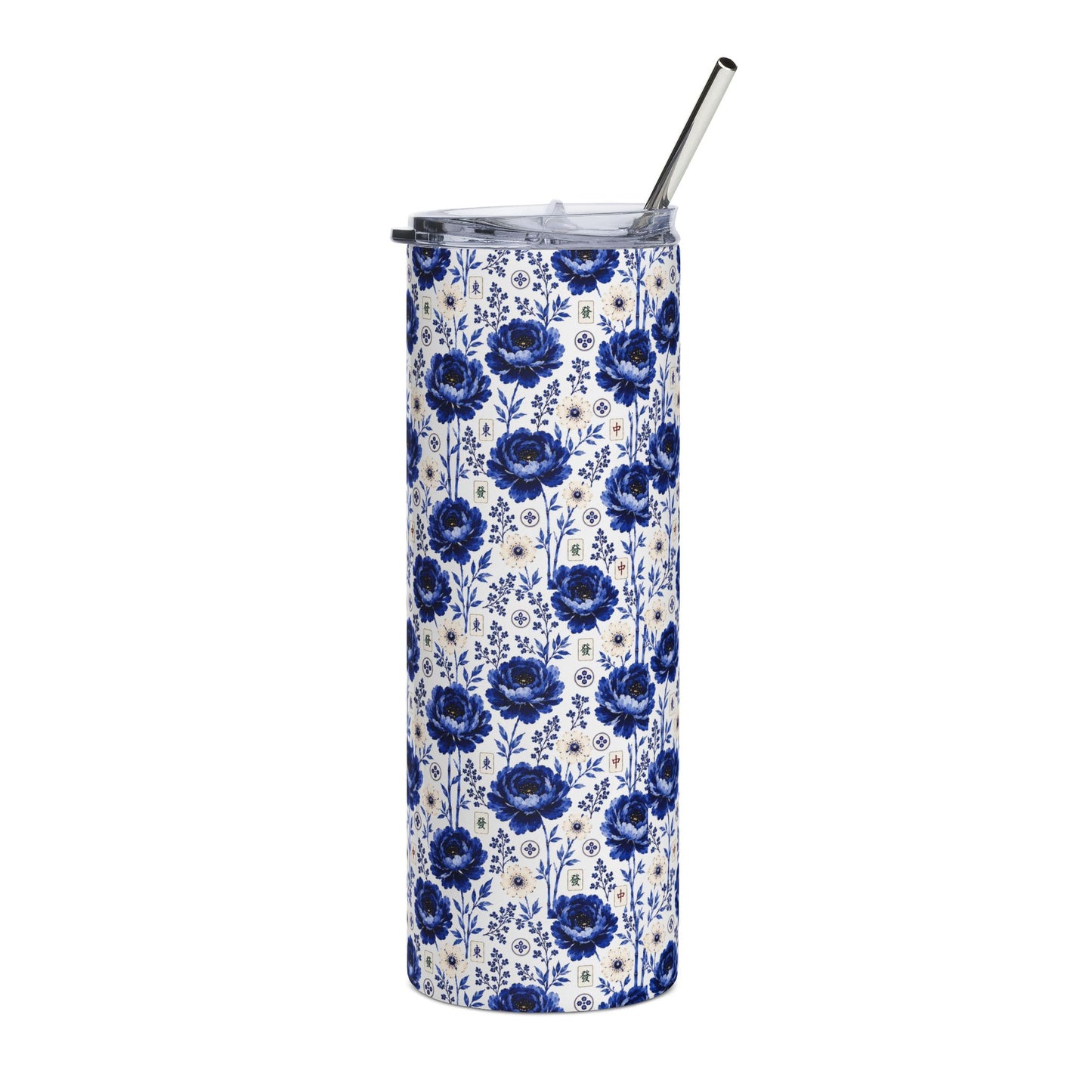 Mahjong Drink Tumbler Coastal Bloom | Stainless Steel