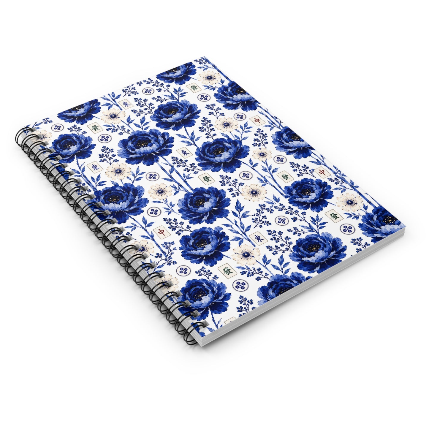 Mahjong Notebook Coastal Bloom| 6" x 8" spiral