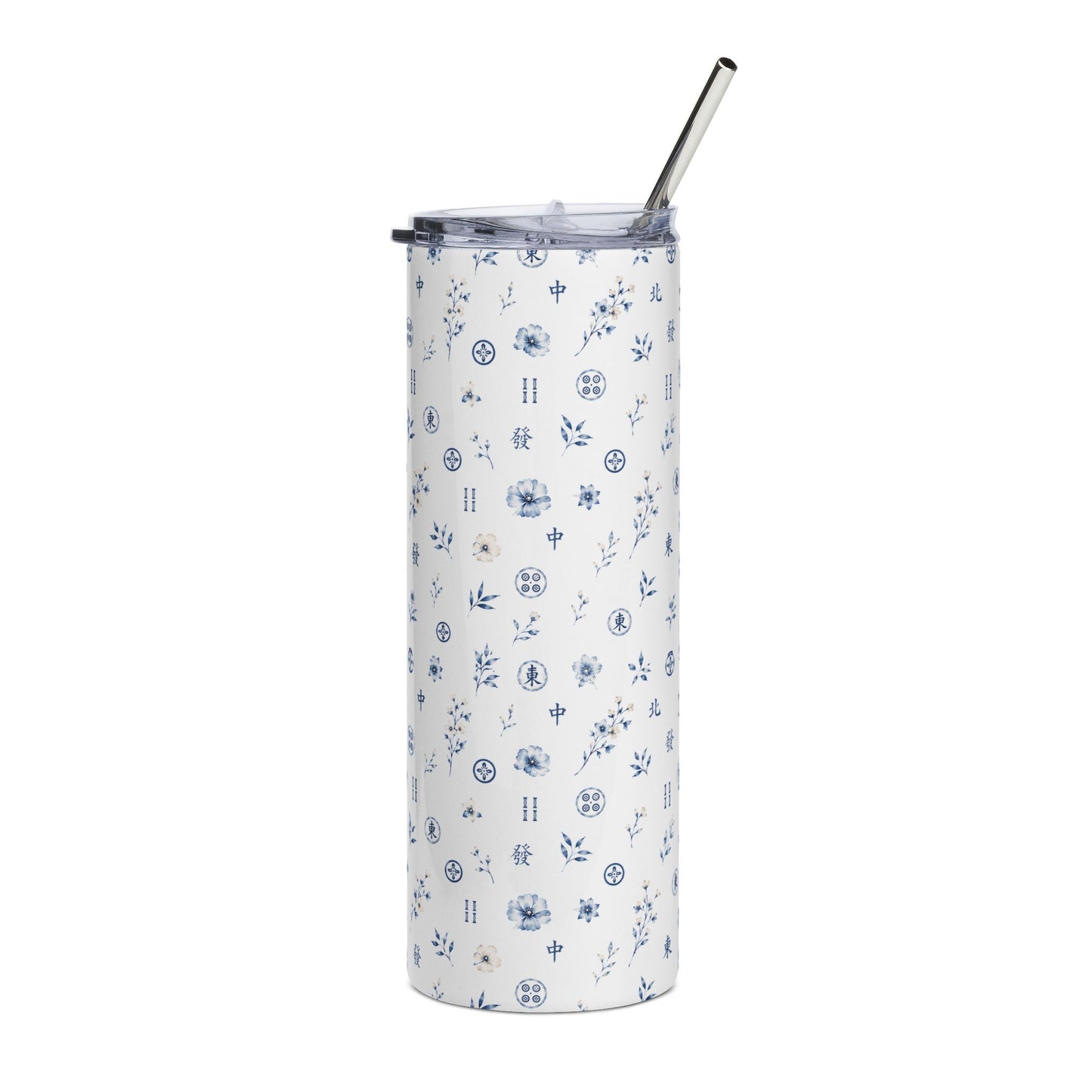 Mahjong Drink Tumbler Coastal Bamboo | Insulated Stainless Steel