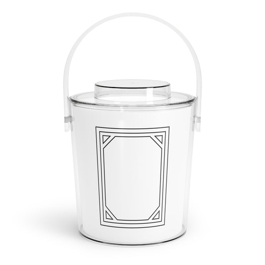 The Soap Tile Ice Bucket with Tongs — White