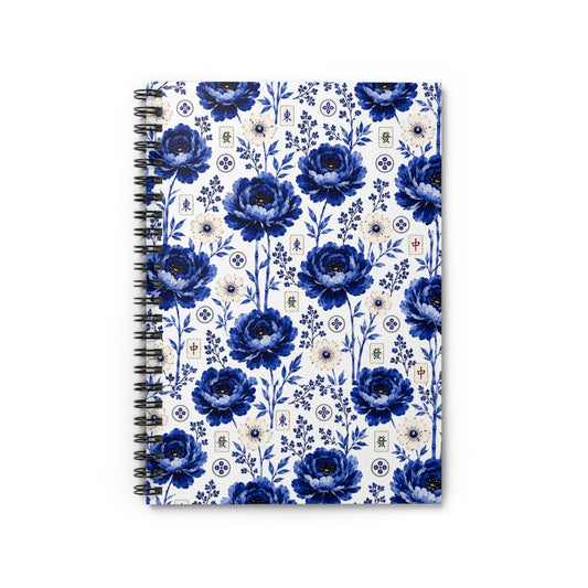 Mahjong Notebook Coastal Bloom| 6" x 8" spiral