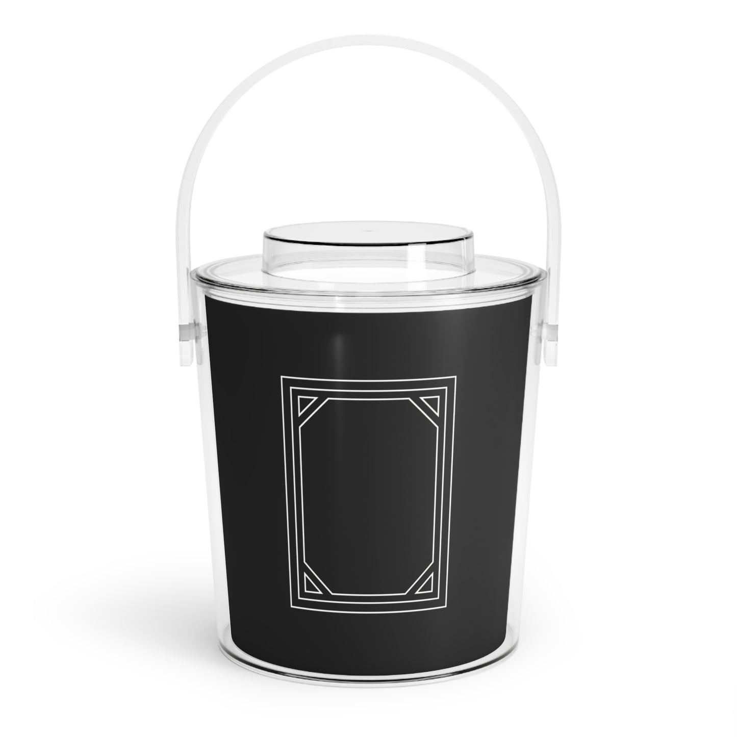 The Mahjong Soap Ice Bucket with Tongs- Black