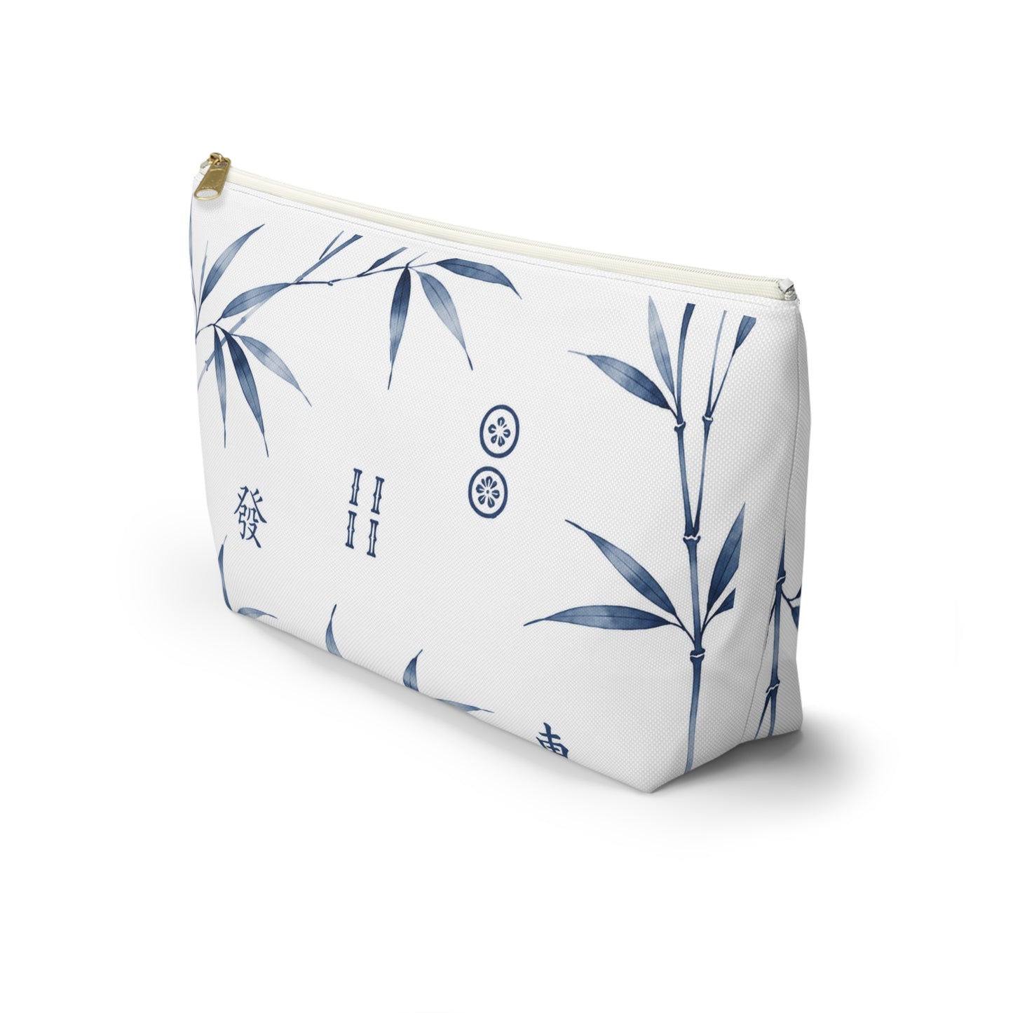 Mahjong Cosmetic Pouch Coastal Bamboo | Spun Polyester