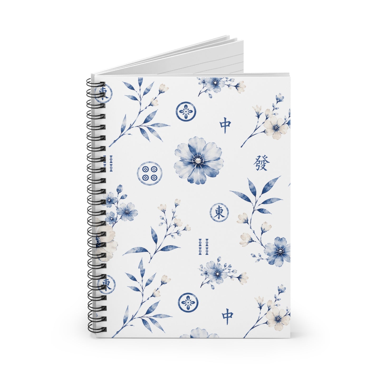 6" x 8" Mahjong Notebook Coastal Bamboo | Durable Cover