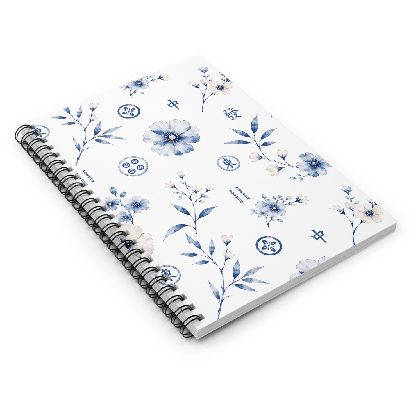 6" x 8" Mahjong Notebook Coastal Bamboo | Durable Cover