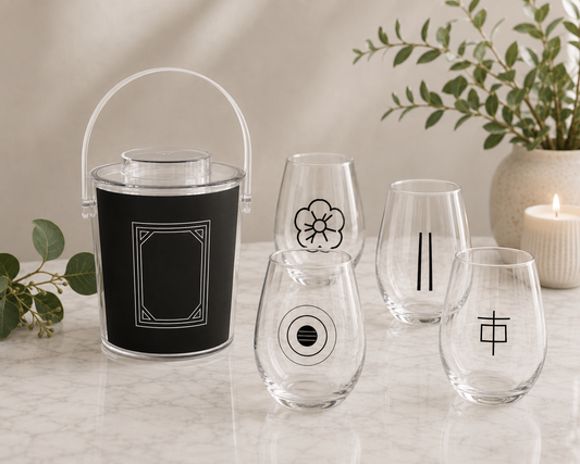 Hostess Wine Glass Gift Set | The Mahjong Minimalist